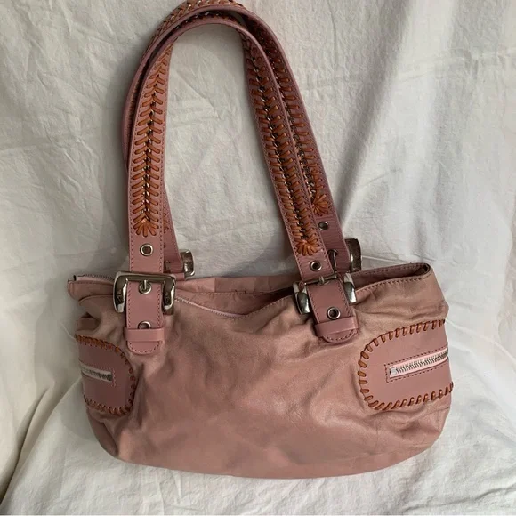 Desmo Made In Italy Pink Leather Women's Bag - Picture 2 of 4